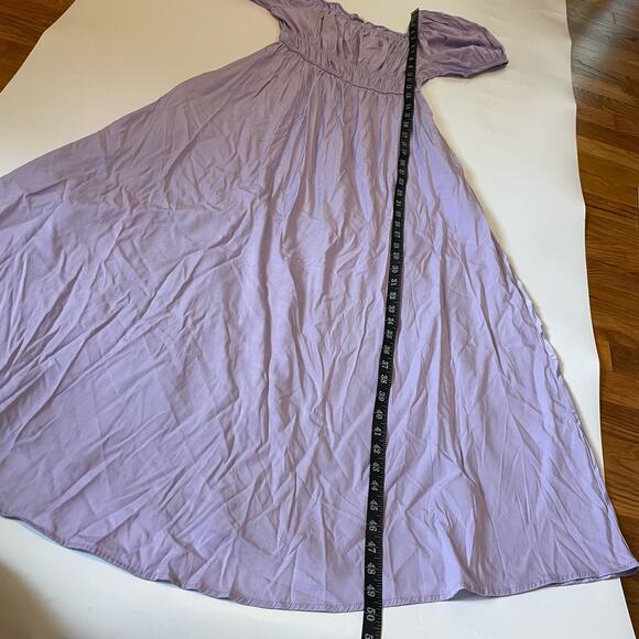 BaeVely Size S Purple Dress Lightweight Puff Sleeves - Picture 6 of 6